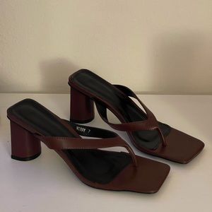 Princess Polly heels in brown
